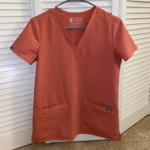 Figs - Coral Top XXS